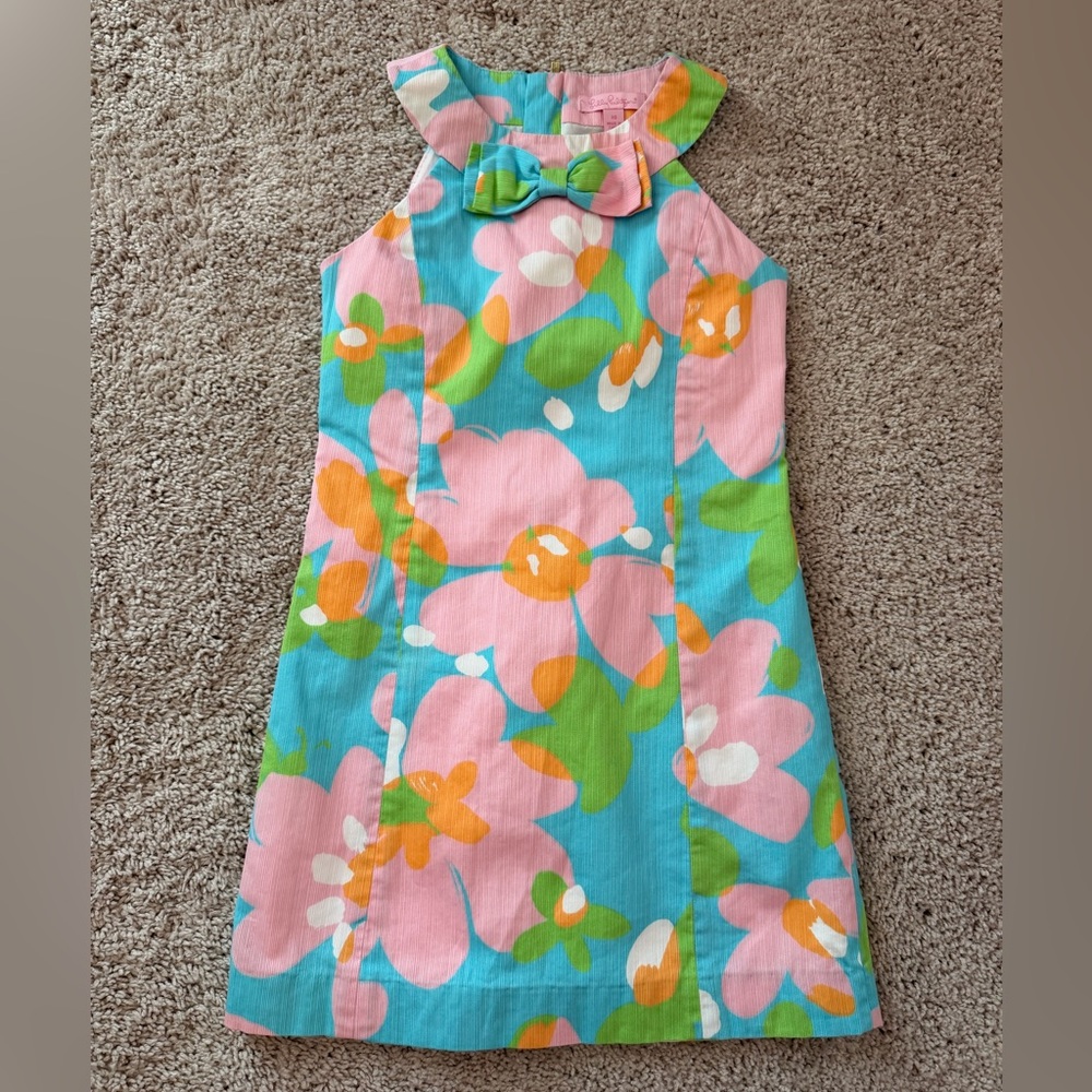 Lilly Pulitzer Pink and Blue Floral Kids Dress